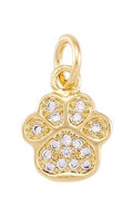 Paw Print Gold Charm