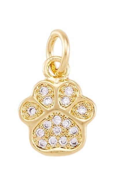 Paw Print Gold Charm