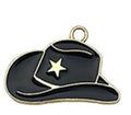 Black Cowgirl Hat Charm
