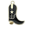 Black Cowgirl Boot Charm