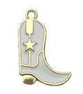 White Cowgirl Boot Charm