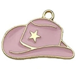 Pink Cowgirl Hat Charm