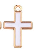 White Cross Charm