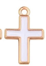 White Cross Charm