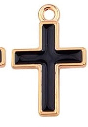 Black Cross Charm
