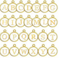 White Initial Charm